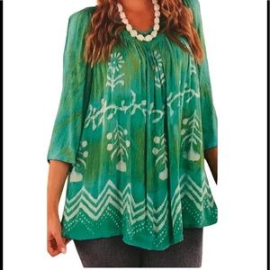 NWT.  Sacred Threads Blouse.    221174 CL/GR02